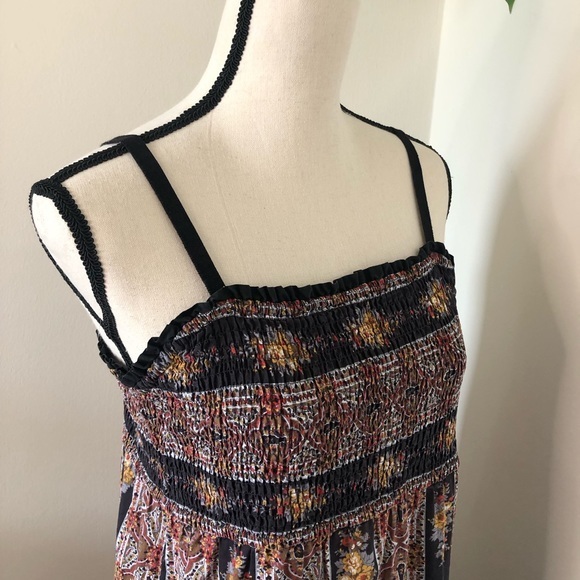 Lucky Brand Smocked Bohemian Maxi Dress - Picture 7 of 10